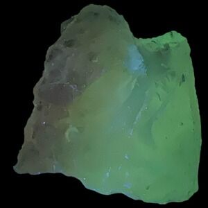 Yellow Green Depression Art Glass‎ Cullet Glowing Manganese Slag Glass #4GL126
